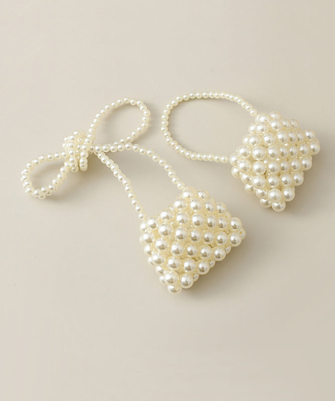 Kids Girls Pearl Woven Crossbody Bag Handbag