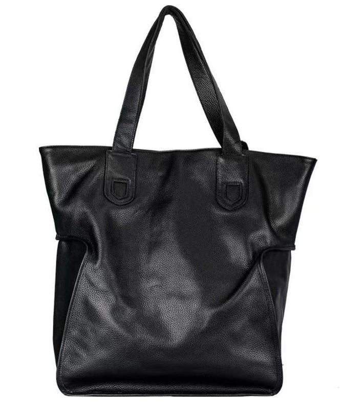 Large Capacity Brown Cowhide Satchel Bag Handbag