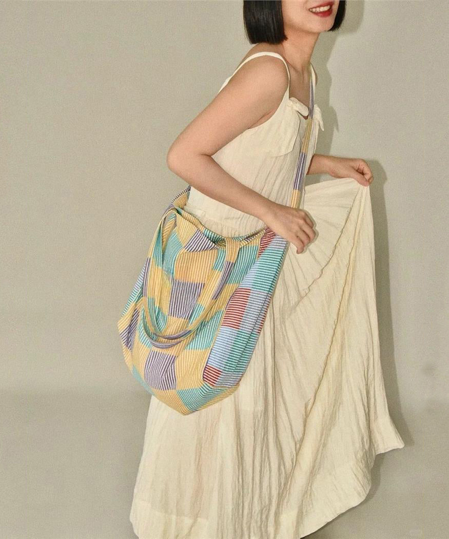 Vacation Large Capacity Canvas Shoulder Crossbody Bag
