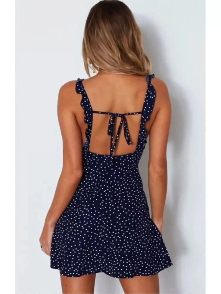 Women Summer Casual Sleeveless Solid Female Midi Dresses