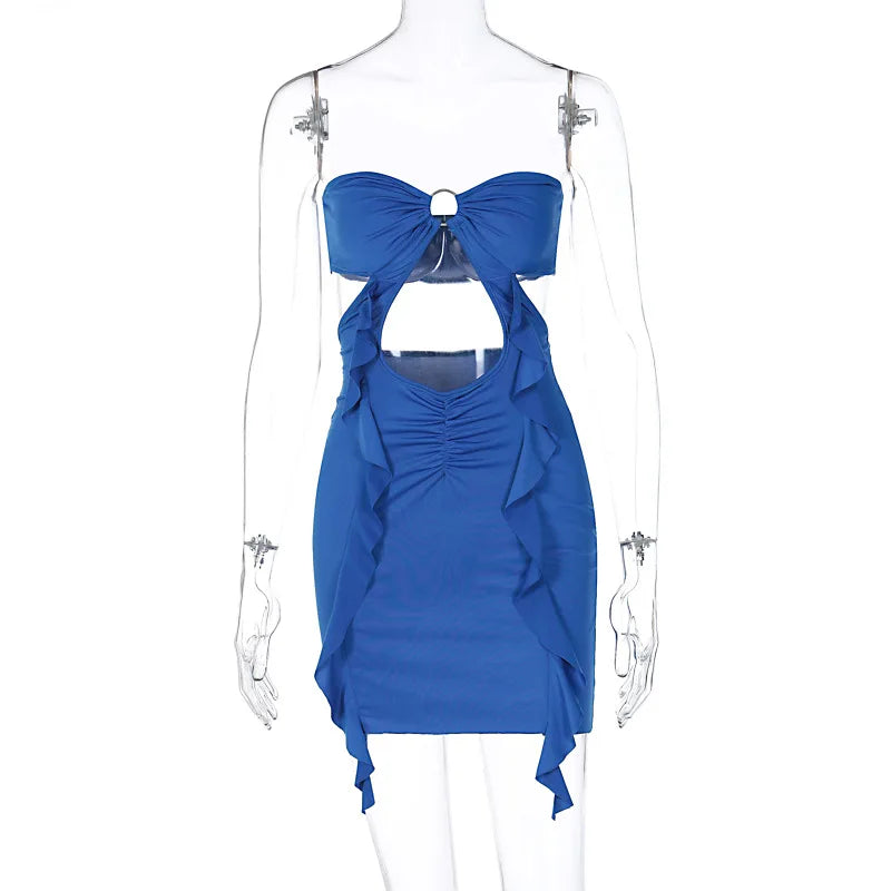 Boutonniere Edge Crop Bag Buttock Maxi Mini Dress 4