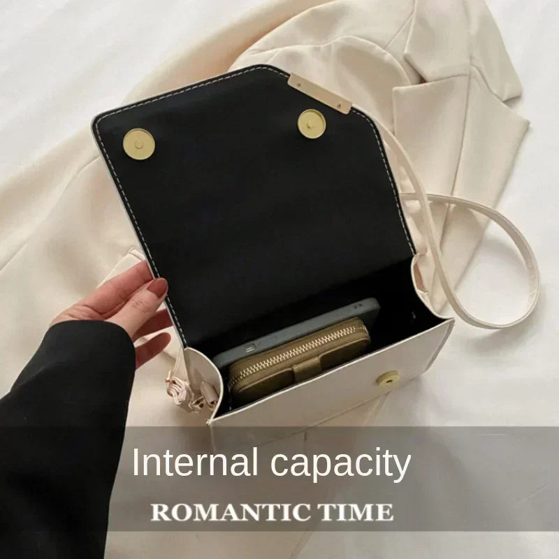 Plaid PU Leather Designer Small Crossbody Handbag