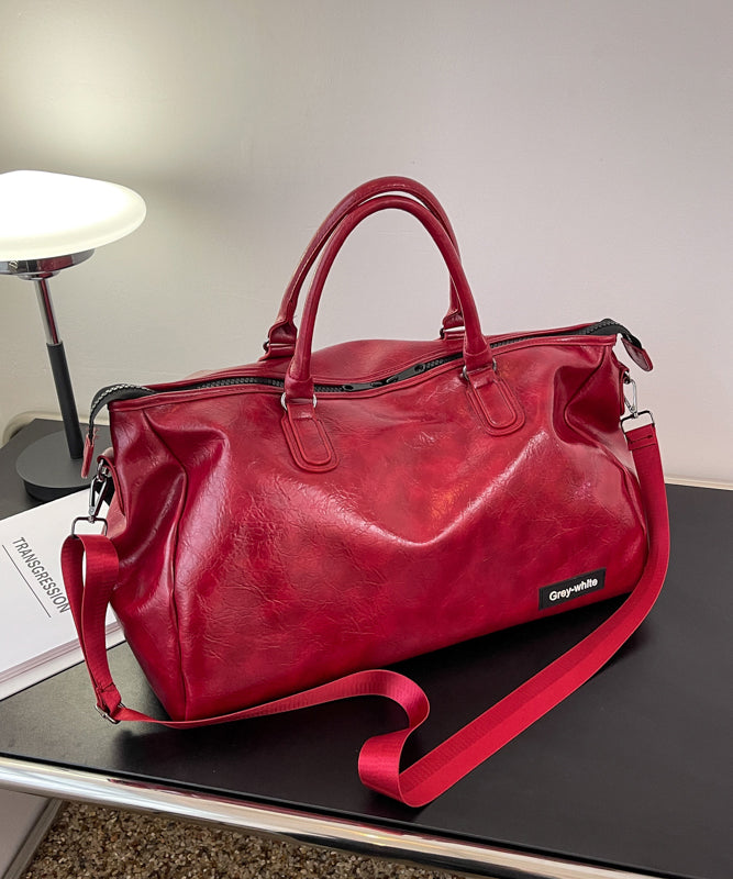 Green Large Capacity Faux Leather Tote Handbag