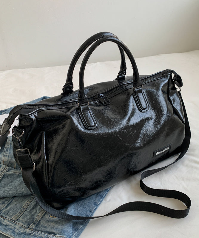 Green Large Capacity Faux Leather Tote Handbag