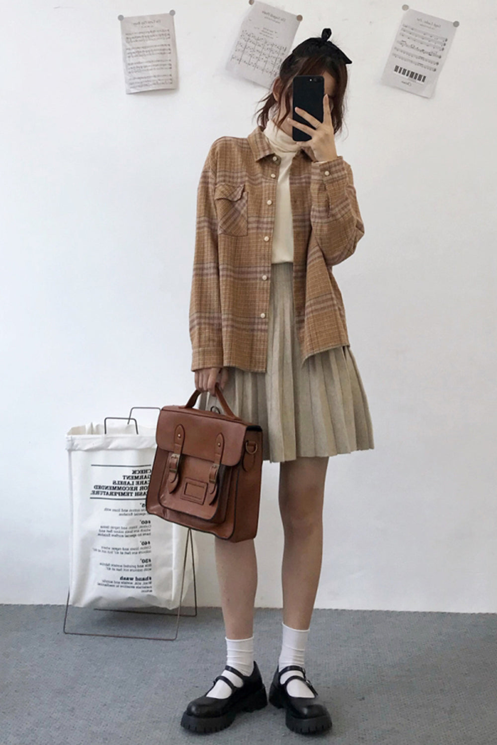 Thickened Plaid Flannel Long Sleeve Coat for Cold Weather