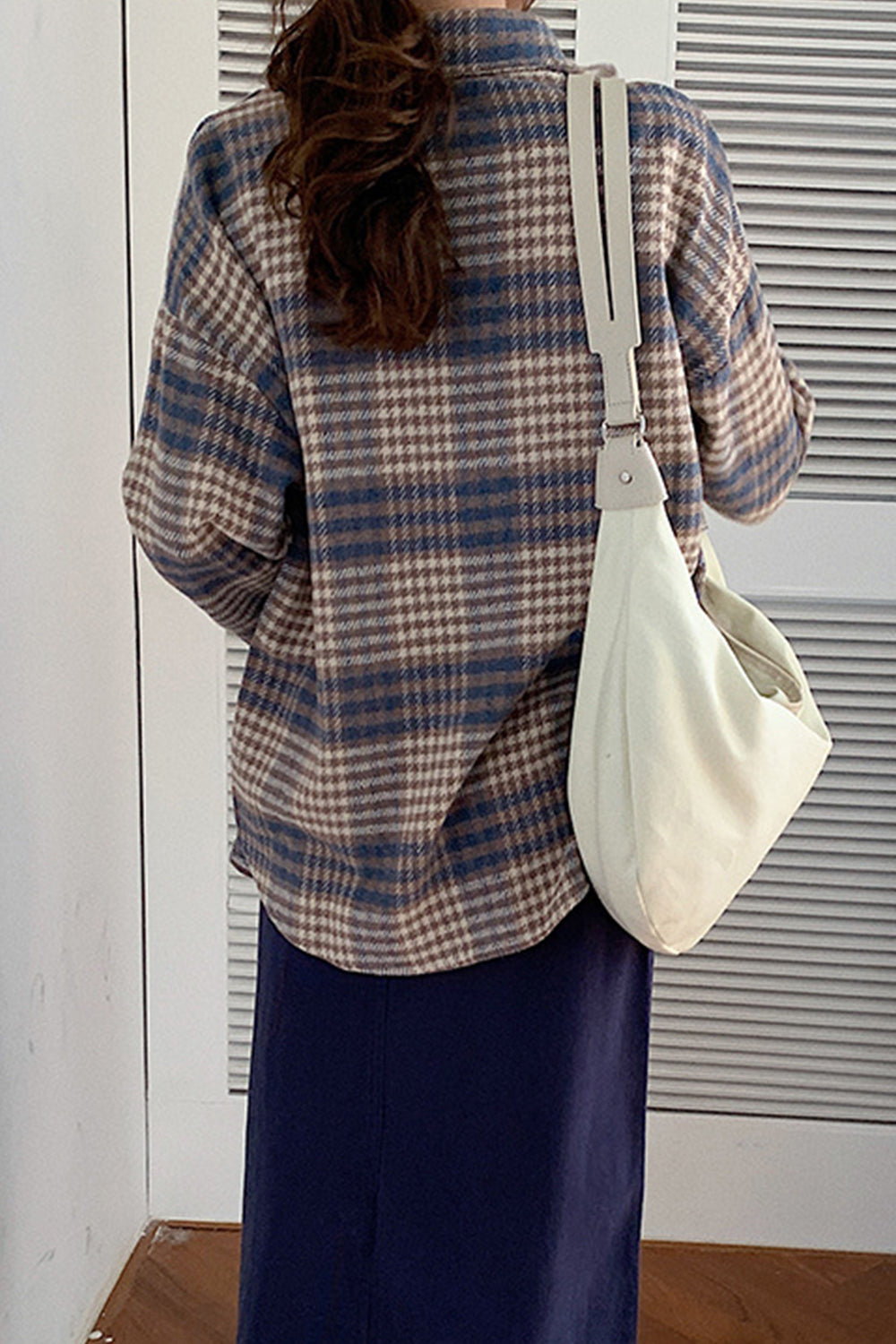 Thickened Tweed Plaid Coat for Cozy Fall Styling