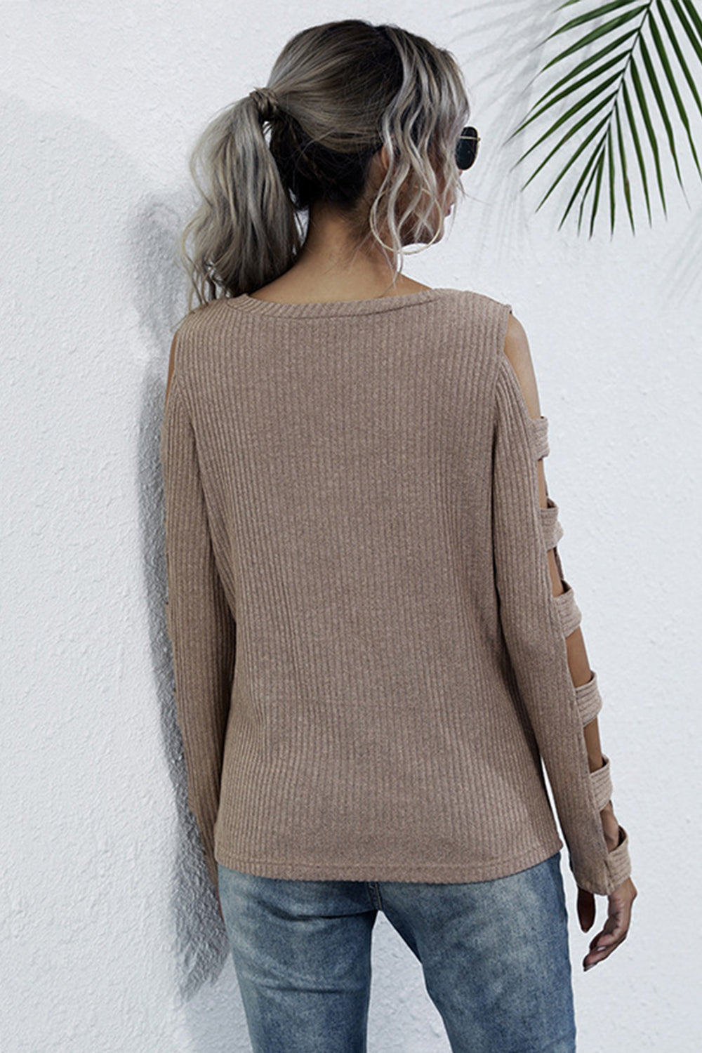 RadyRin Stylish Round Neck Long-Sleeved Sweater for Comfort