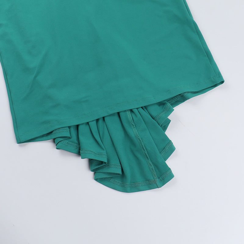 Cowl Neck Spaghetti Strap Ruched Bodycon Maxi Dress 20