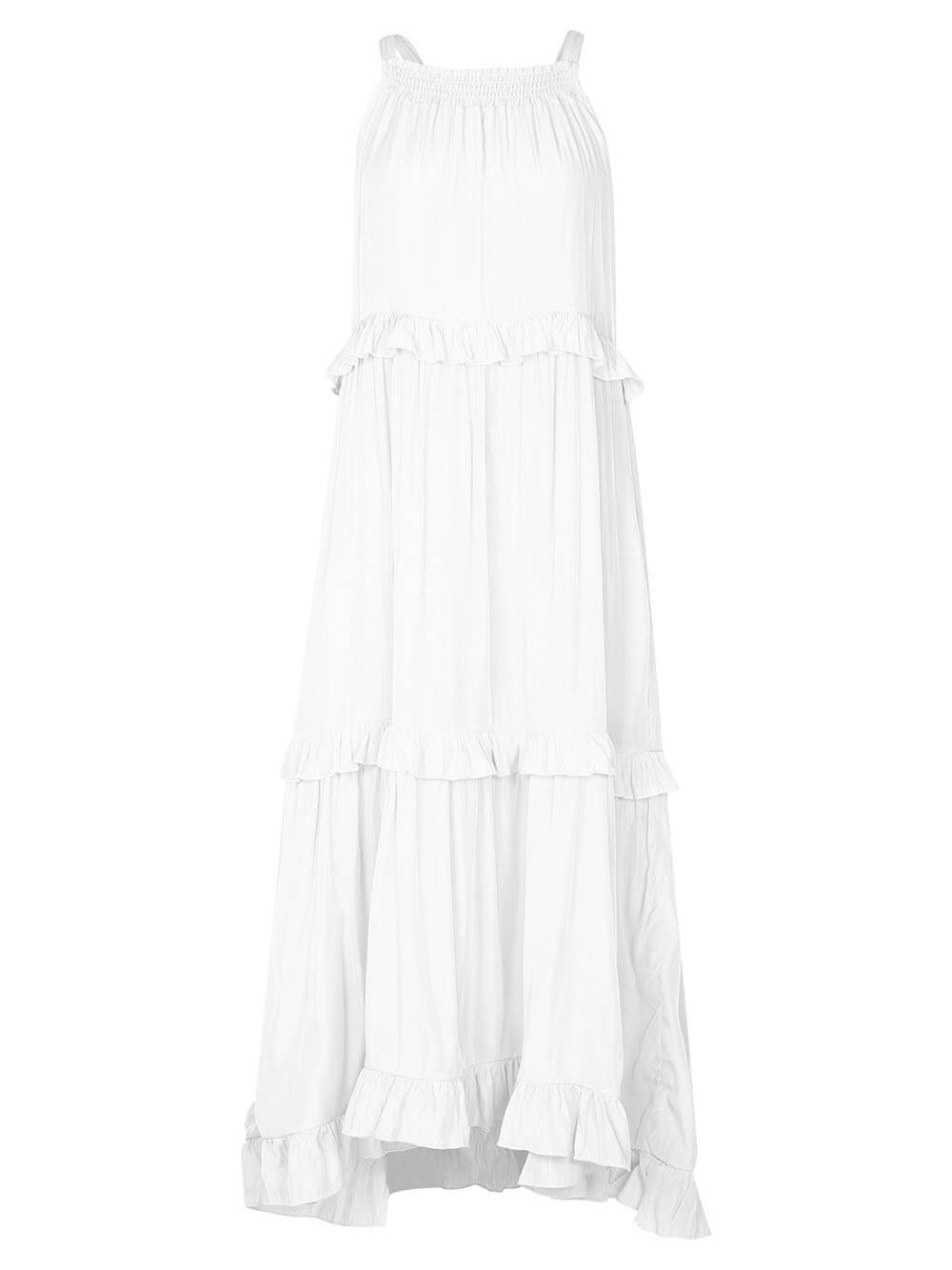 Irregular Cake Sleeveless Maxi Dress - Fashionpara