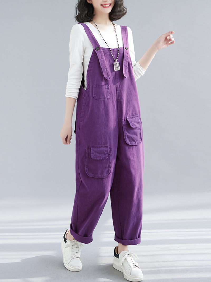 Denim Thin Large Size Loose Harem Dungarees Overalls - Fashionpara