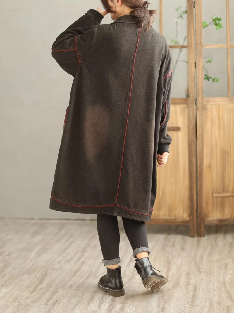 Denim Long Sleeves Shirt Dress 3