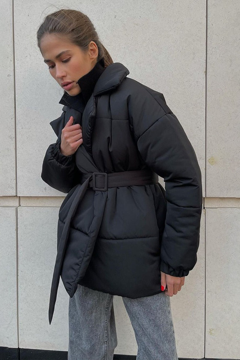 Solid Color Slim Fit Cotton Coat - Fashionpara