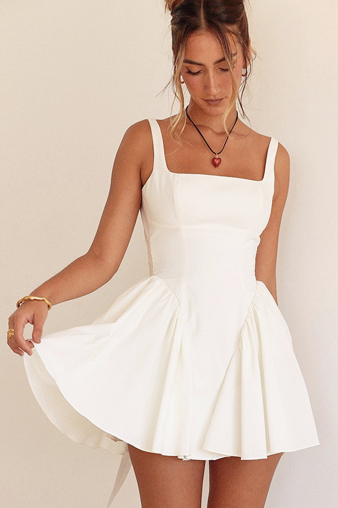 Low Back Tie Detail Slip Dress