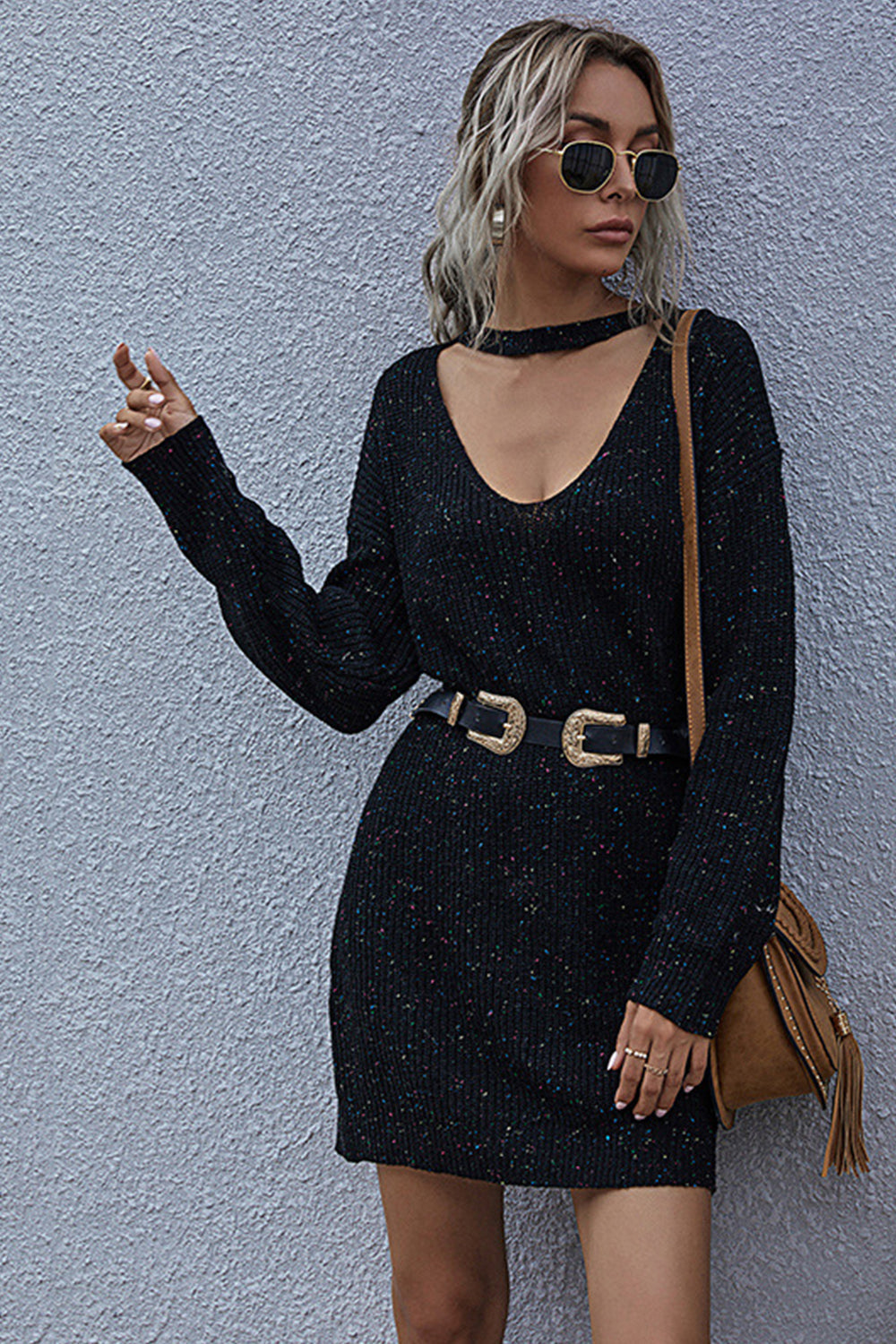 RadyRin Retro Loose Knit Sweater for Effortless Style