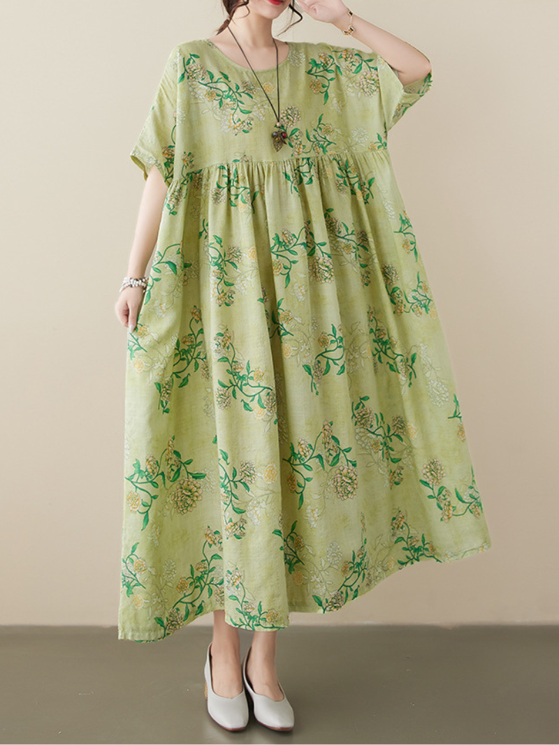 The Lost Heart Round Neck Smock Dress - Fashionpara