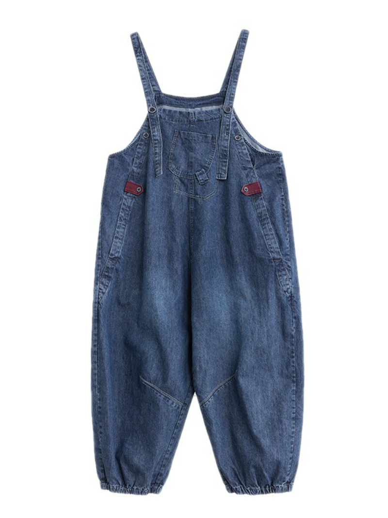 Women Denim Dungarees Stretch Skinny Fit Jumpsuit Denim Overalls for Women - Fashionpara