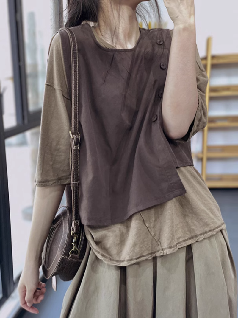 Love is Here Elegant Round Neck loose Top - Fashionpara