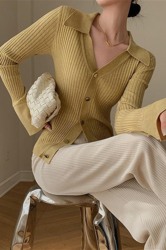 Stylish Slim Knit Cardigan in Blue for Effortless Elegance