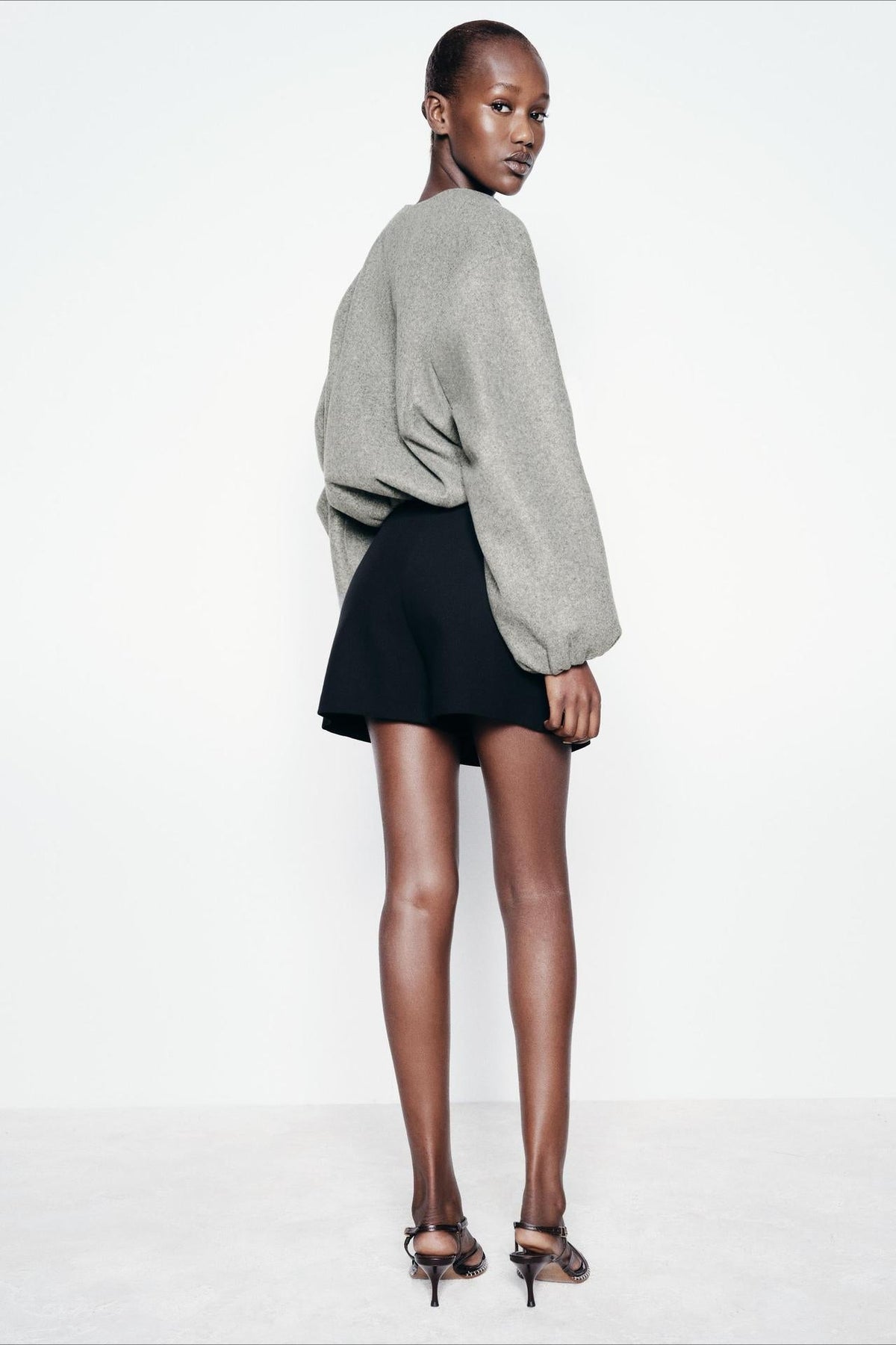 Faux Wool Short Zip Bomber Jacket 3