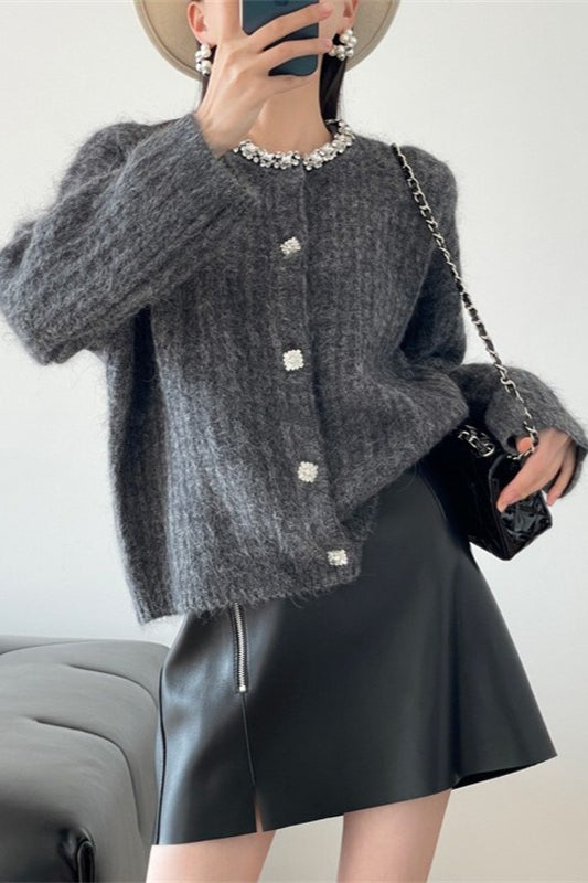 V-Neck Slim-Fit Knit Cardigan 7