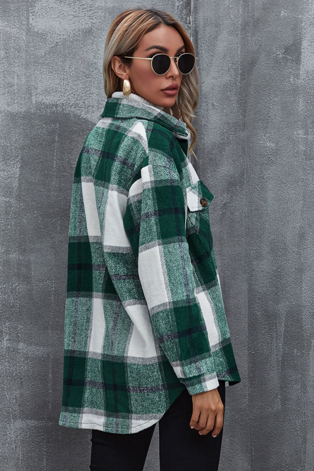 RadyRin Stylish Lapel Long Sleeve Cardigan Coat for Elegance