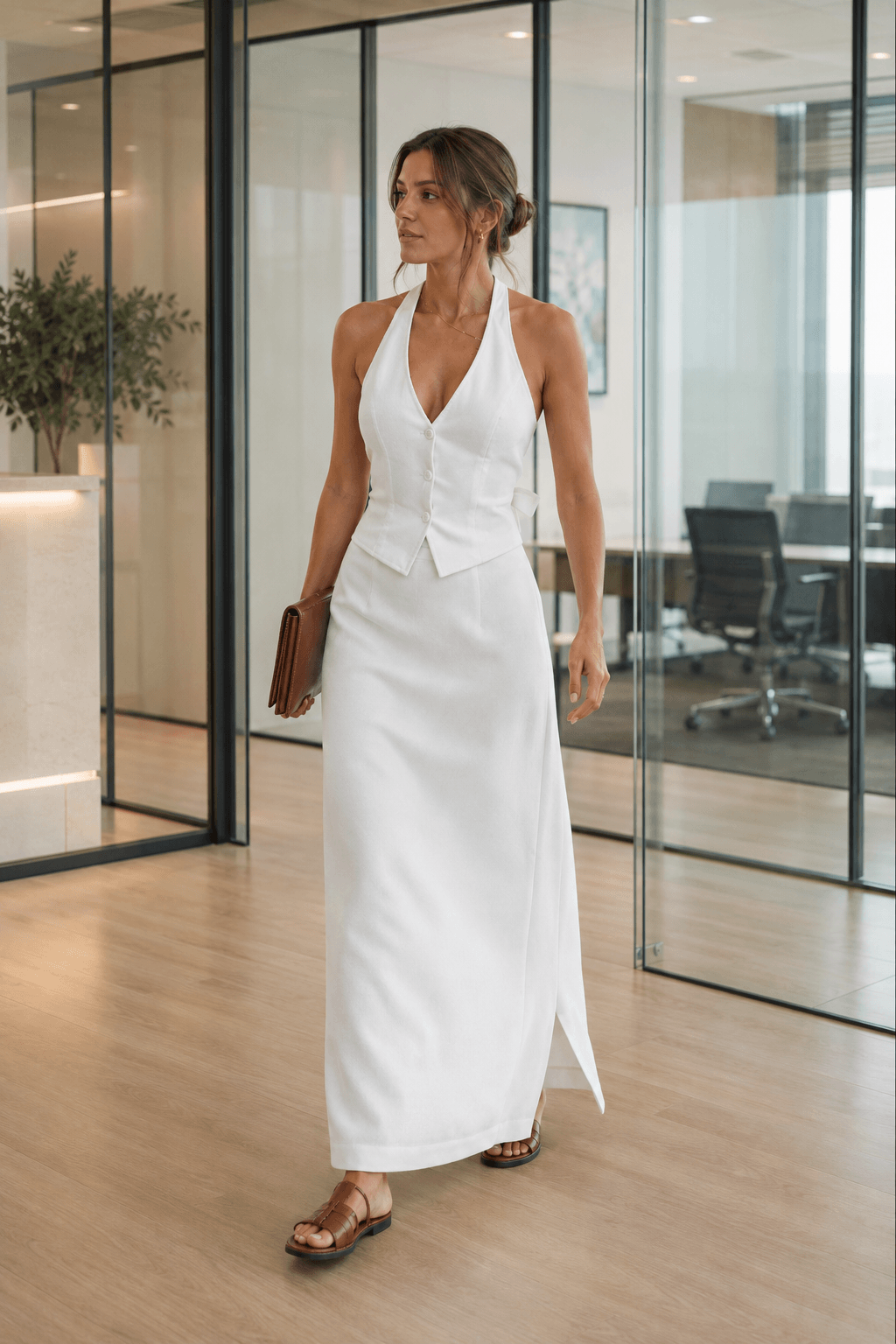 Halter-Neck Maxi Dress