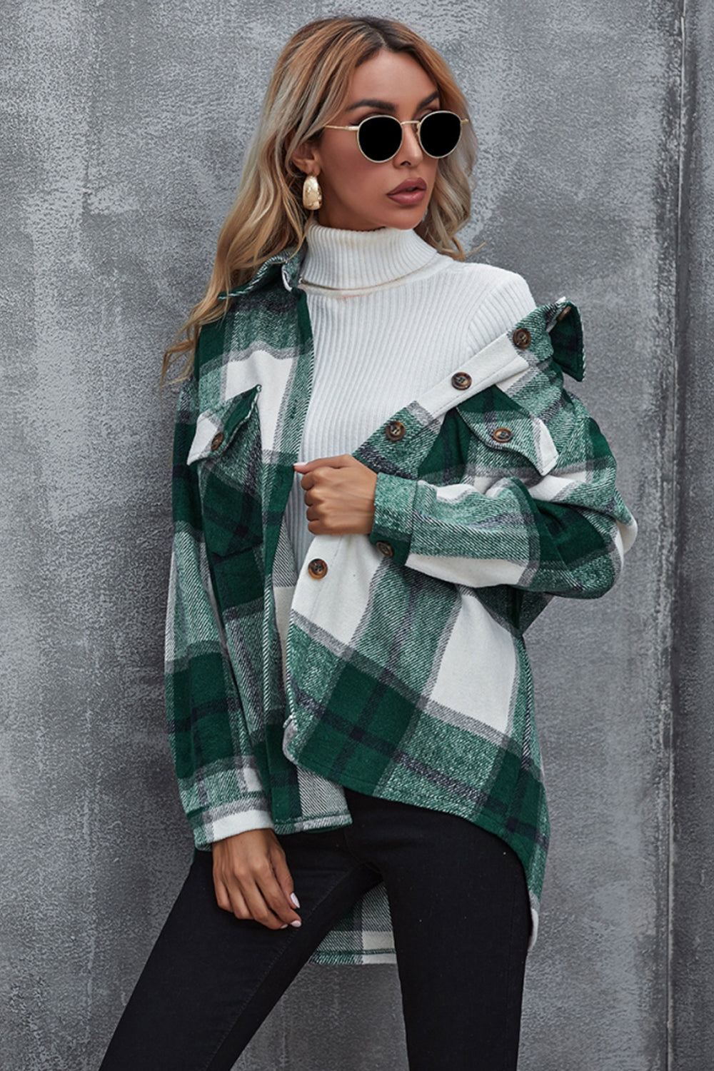 RadyRin Stylish Lapel Long Sleeve Cardigan Coat for Elegance