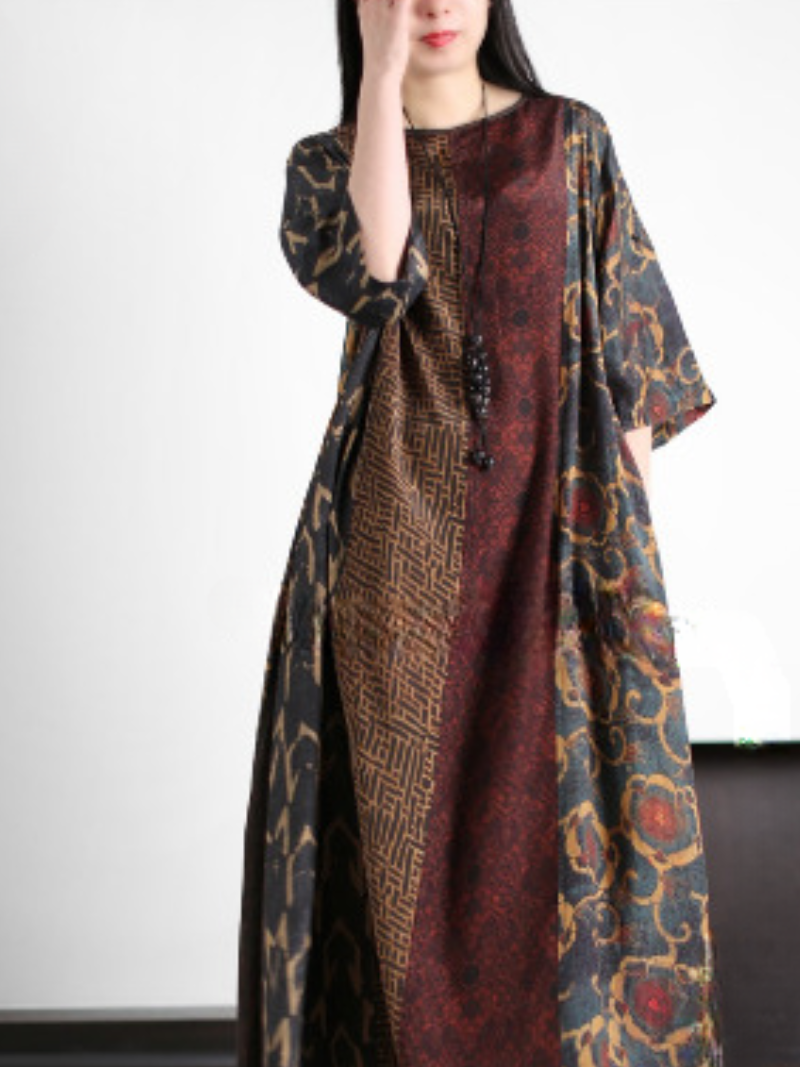 Lovely Soul Round Neck A-line Dress - Fashionpara