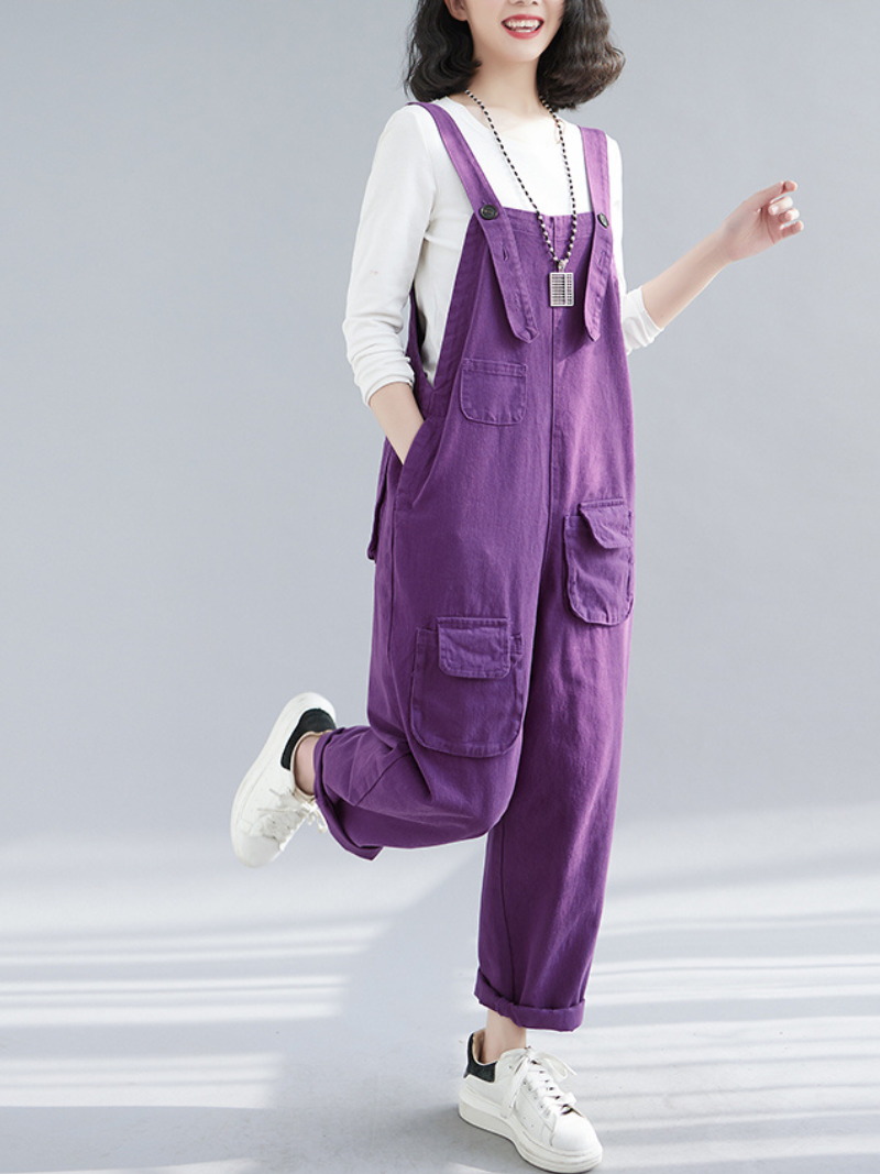 Denim Thin Large Size Loose Harem Dungarees Overalls - Fashionpara