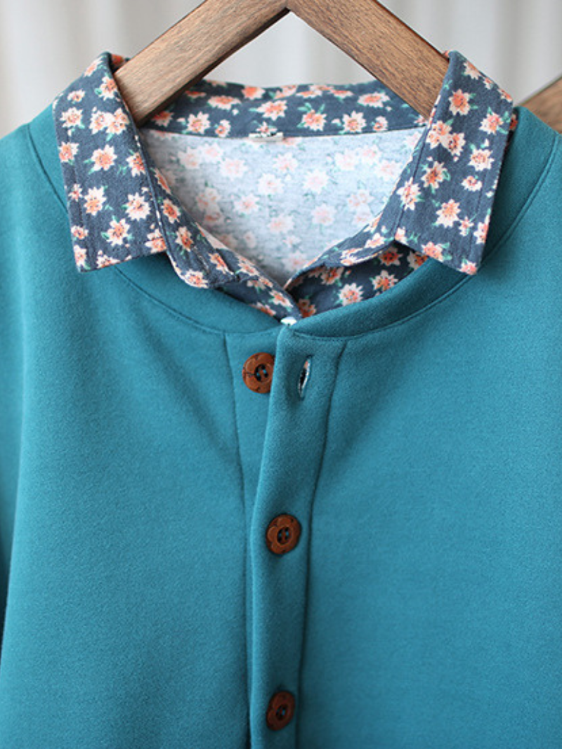 Women Winter Stylish Round Neck Loose Thick Top Coat - Fashionpara
