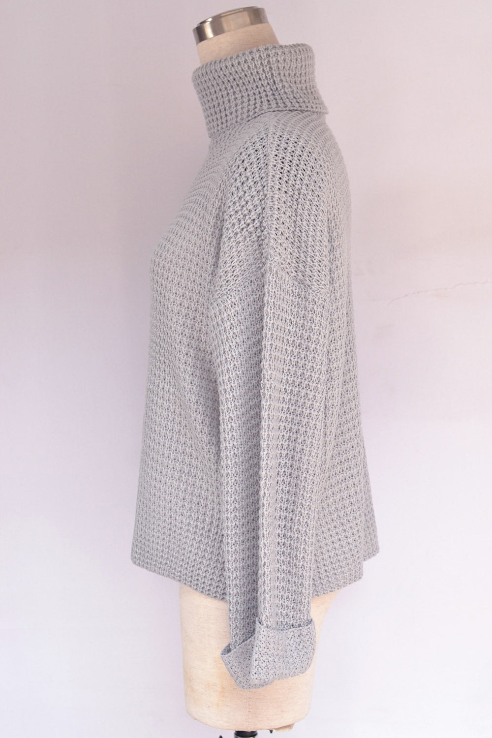 RadyRin Loose High Neck Sweater for Effortless Style