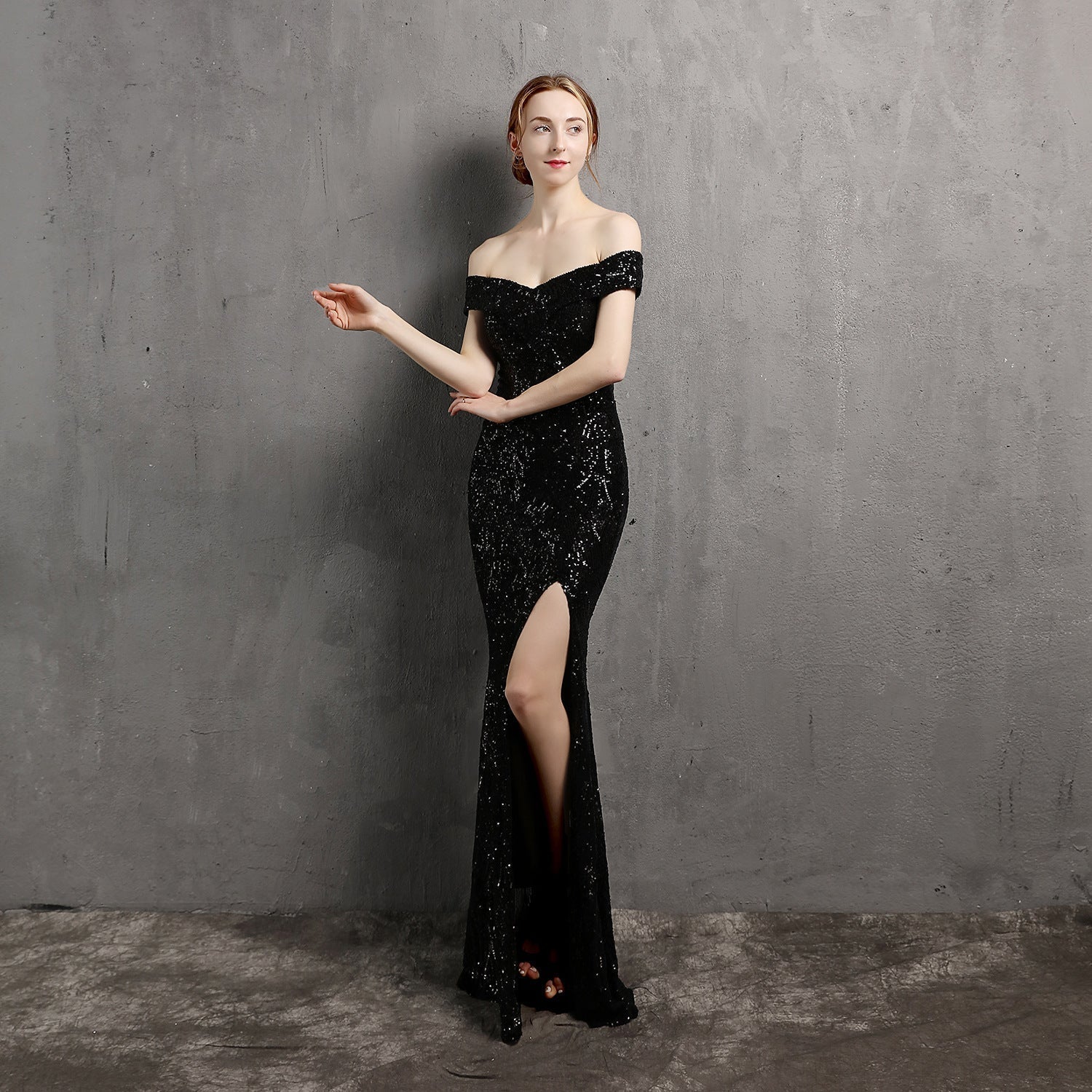 Olivia Formal Glitter Dress - Fashionpara
