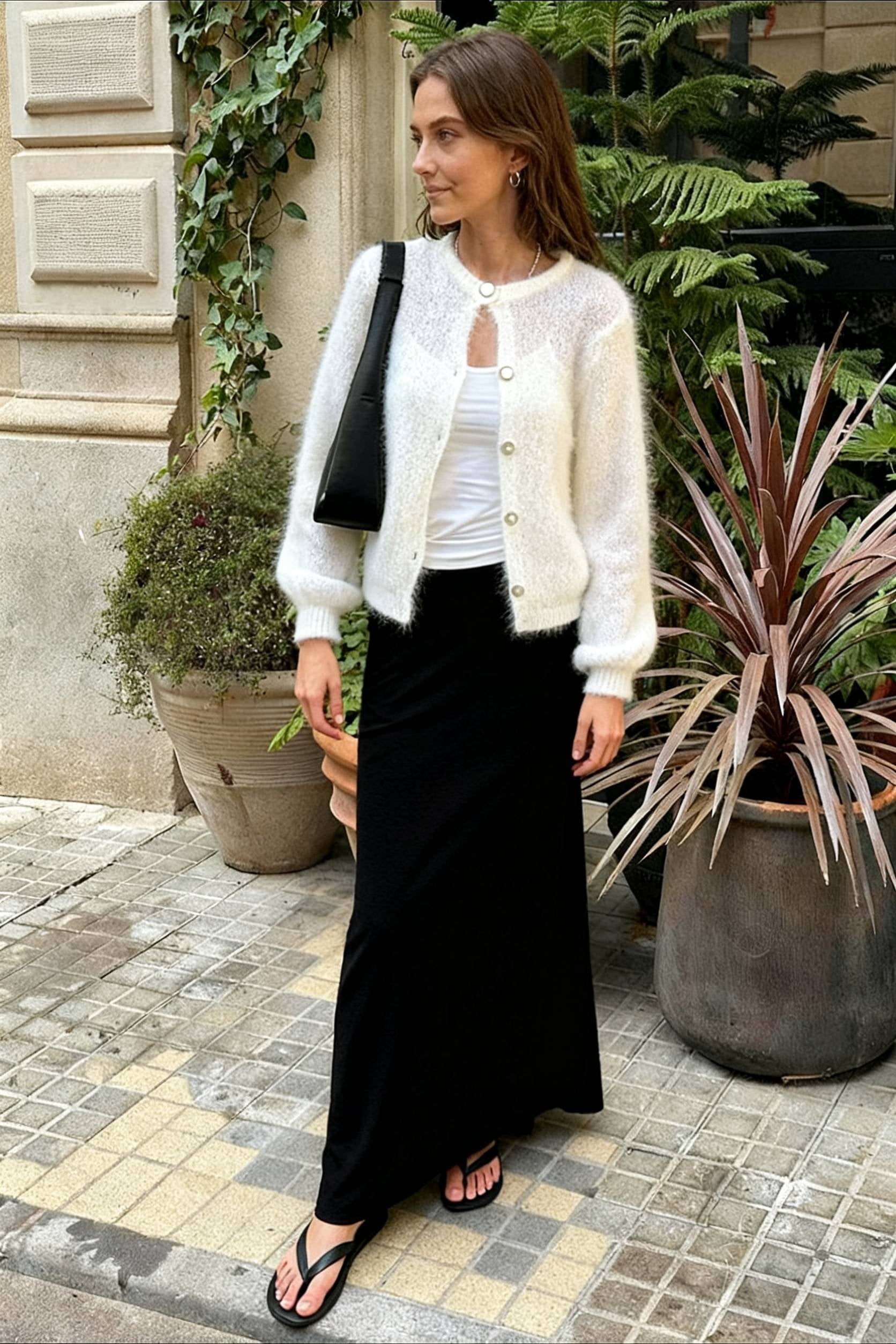 Lightweight Long Sleeve Solid Knit Cardigan - Fashionpara