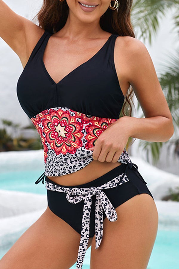 Floral Leopard Bohemia Tankinis - Fashionpara