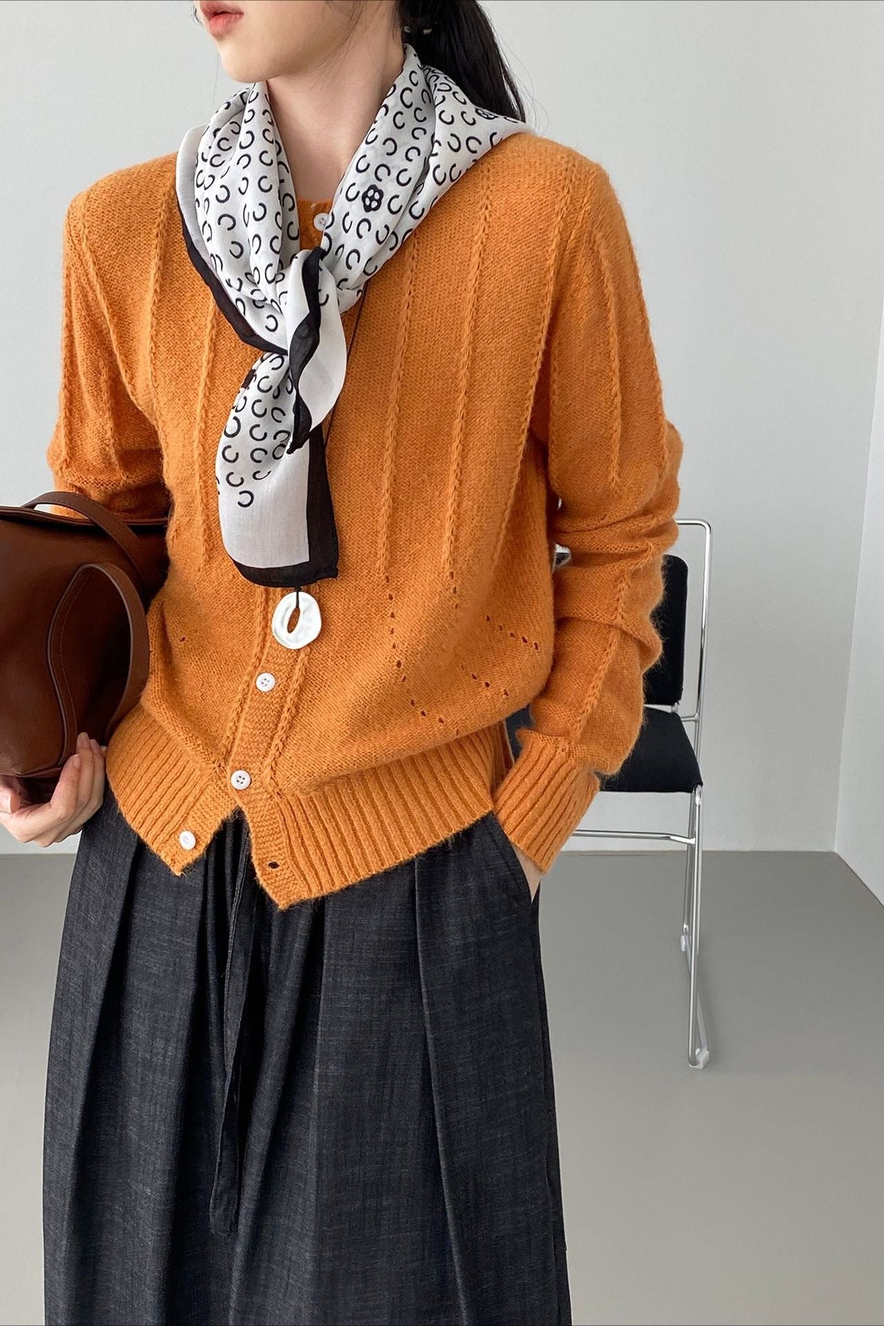 Elegant Wool Knit Cardigan for Cozy Layering and Style