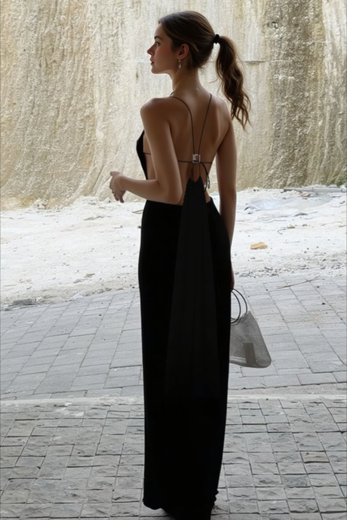 Satin Scoop Neck Backless Slip Maxi Dress 3
