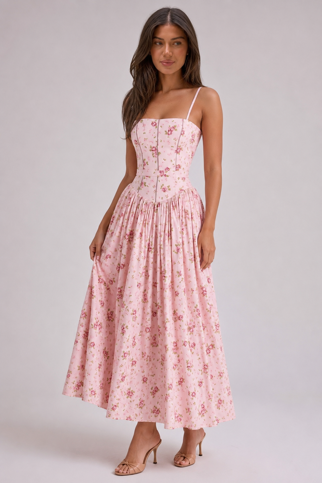 Chiffon High Neck Bubble Hem Tiered Mini Dress
