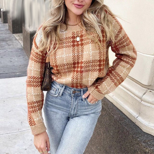 Molly Houndstooth Sweater - Fashionpara