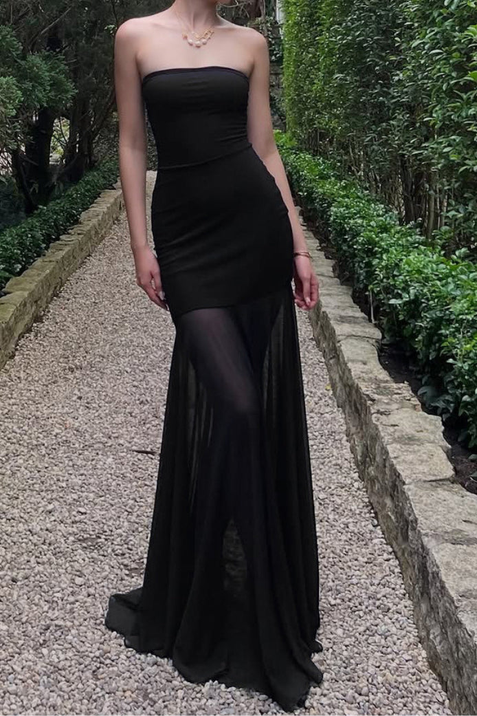 Strapless Ruched Mermaid Evening Maxi Dress - View 2