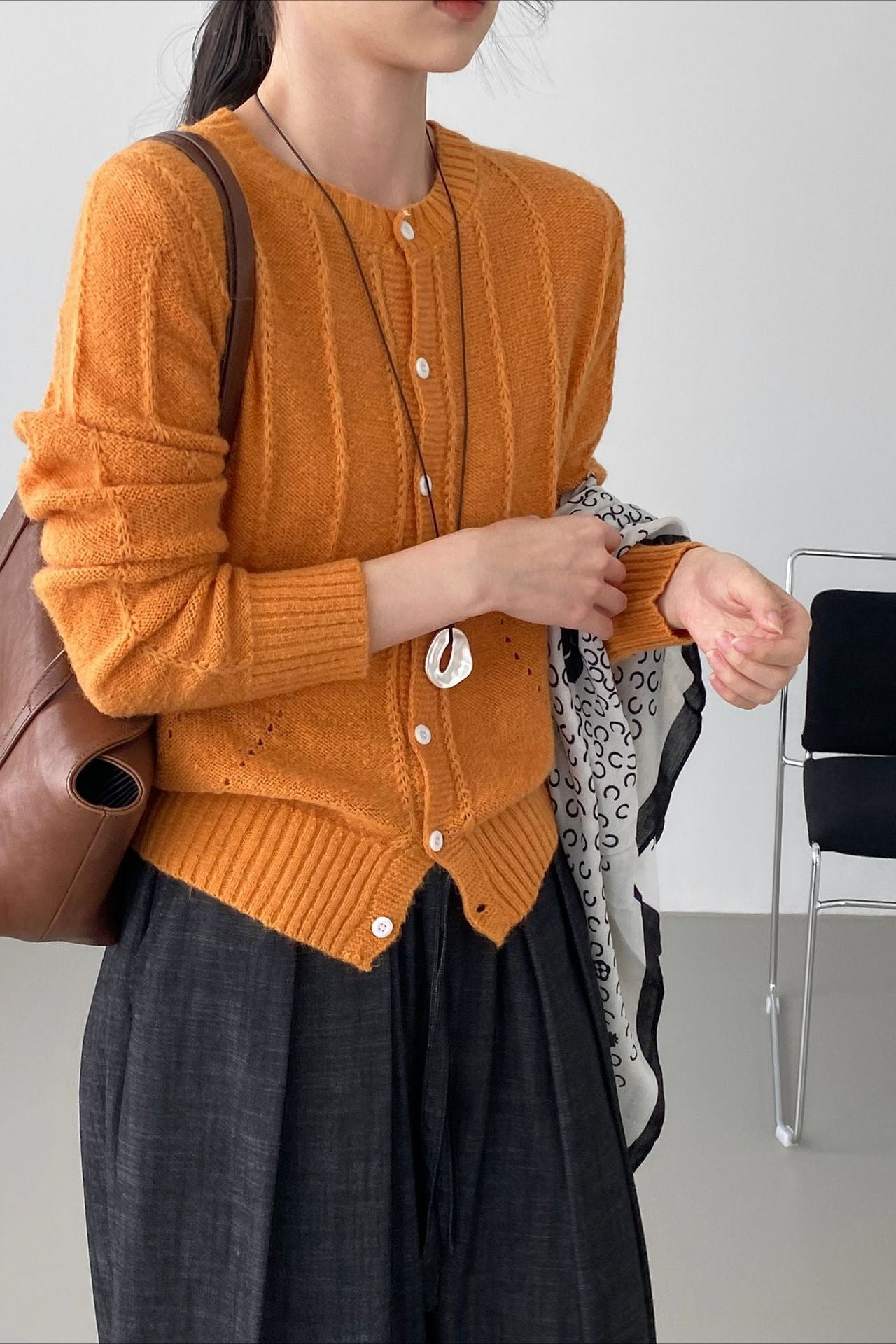 Elegant Wool Knit Cardigan for Cozy Layering and Style