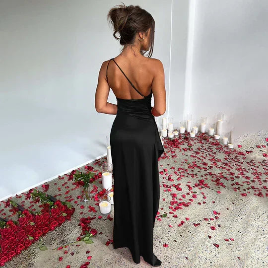 Rebeca Chic Satin Maxi Dress Evening Wear Edit - View 4