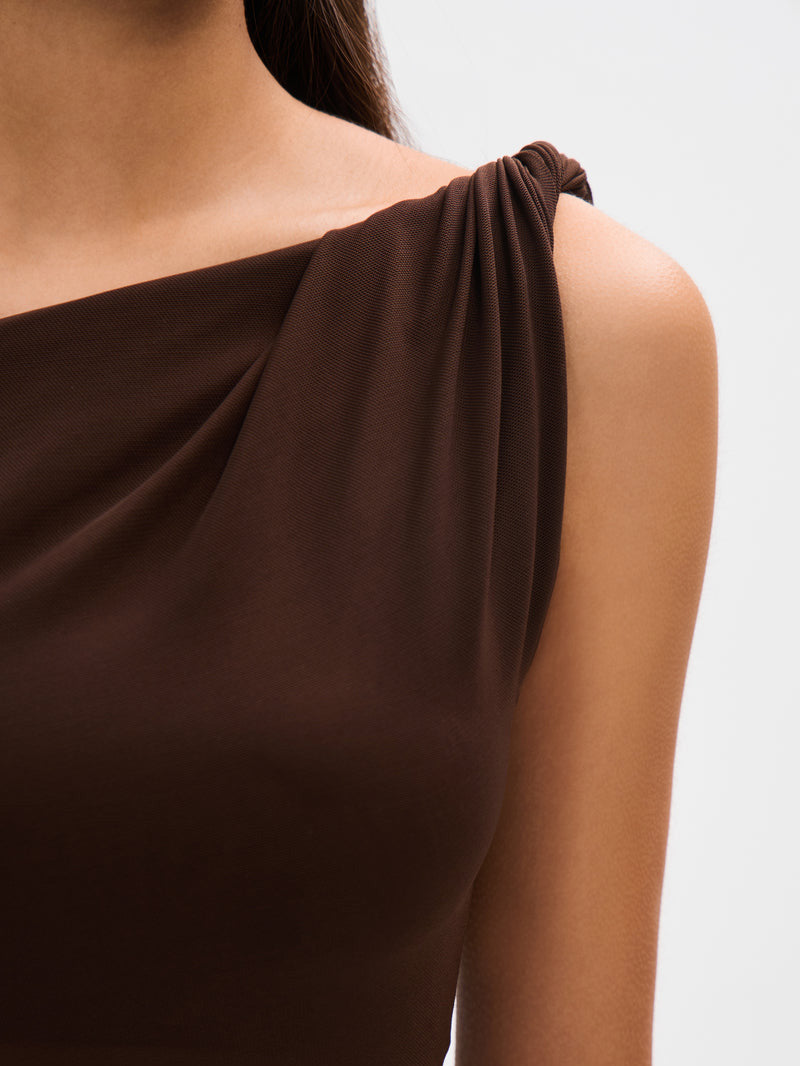 Espresso Sisal Mesh Maxi Dress - View 4