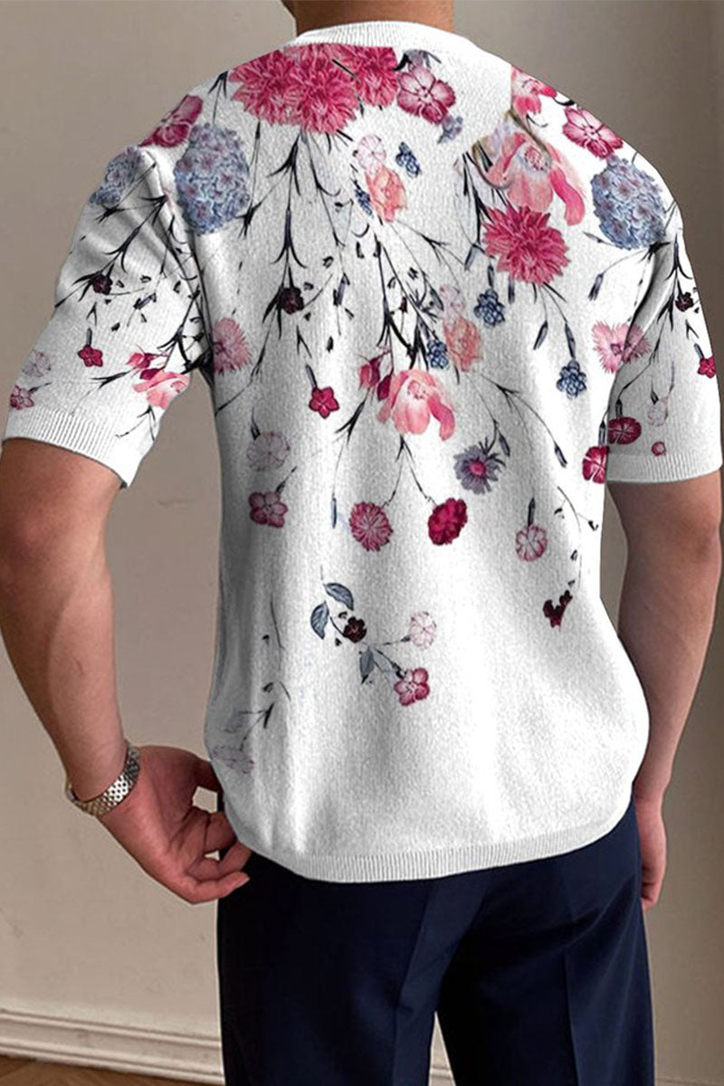 Men's Round Neck Printed Short Sleeve T-Shirt Fashionpara