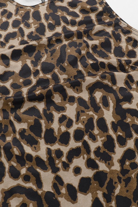 Leopard Print Sleeveless A-Line Mini Dress 5