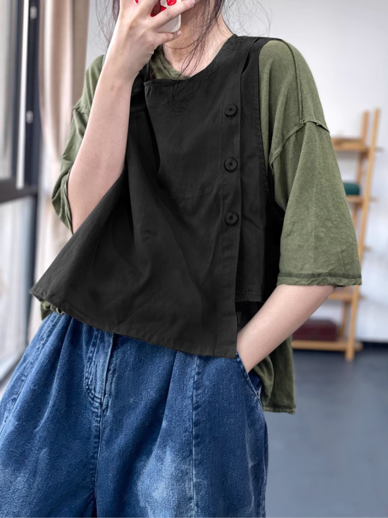 Love is Here Elegant Round Neck loose Top - Fashionpara