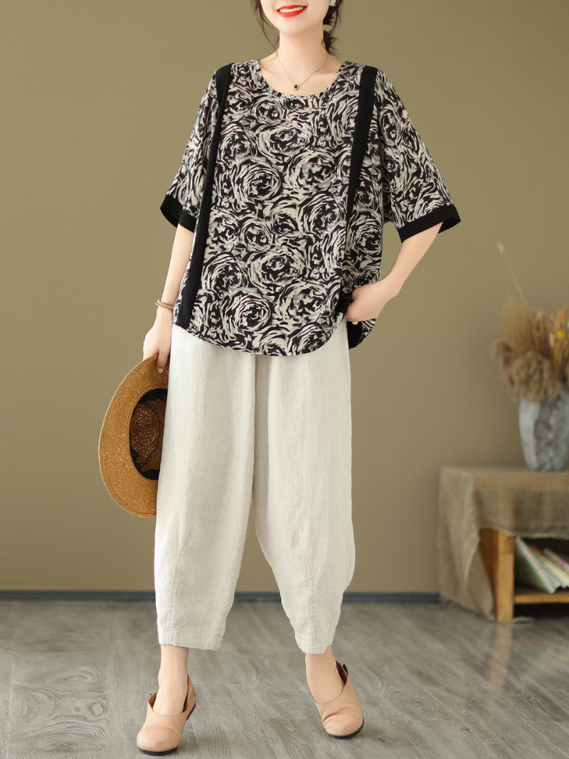 All You Need Round Neck Bat Sleeves Top - Fashionpara