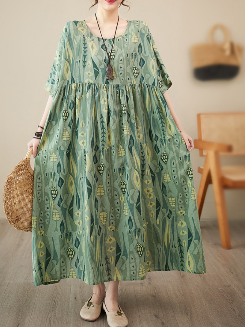 Light Up Your World Cotton Floral Smock Dress - Fashionpara