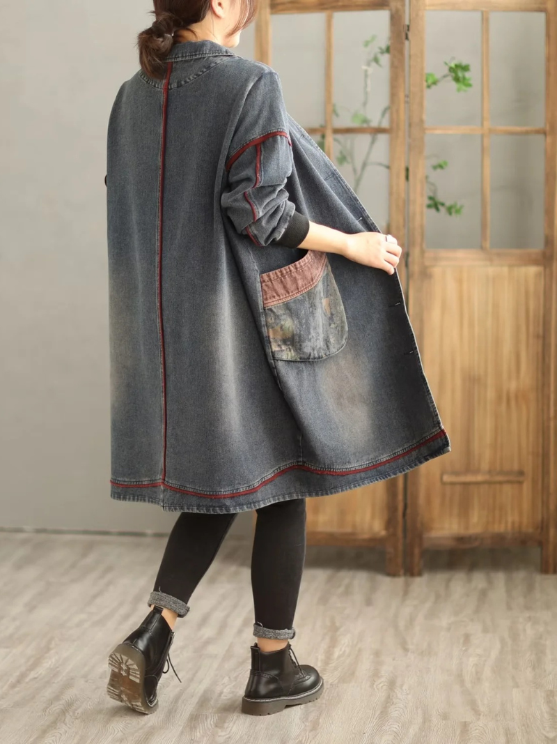 Denim Long Sleeves Shirt Dress 7