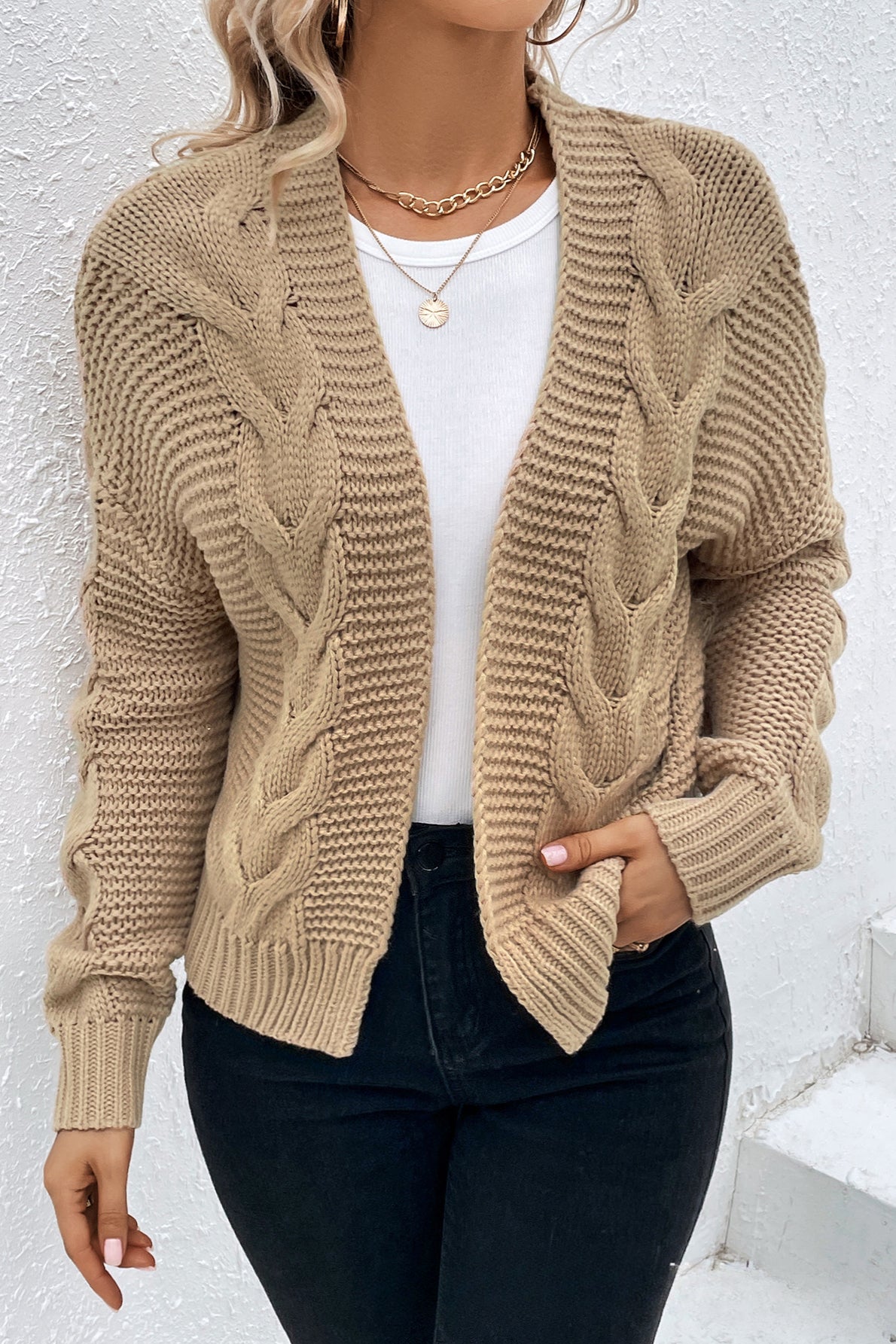 Ribbed Knit Long Sleeve Cardigan for Stylish Comfort