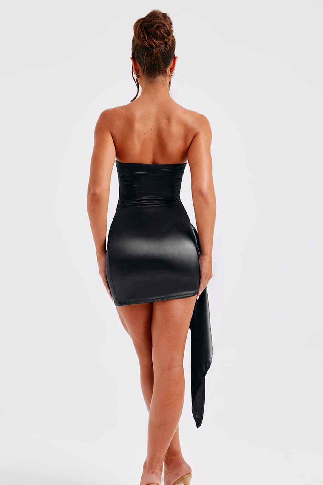 Strapless Bodycon Slip Mini Dress - View 8